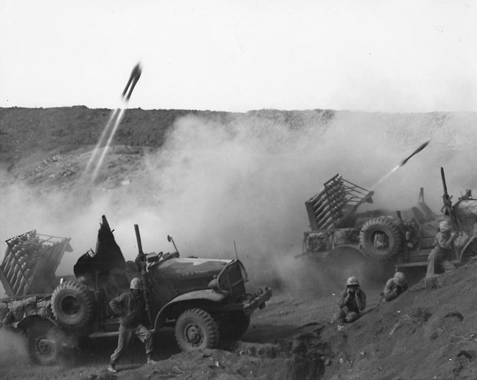 US Marine Rocket-launching Trucks