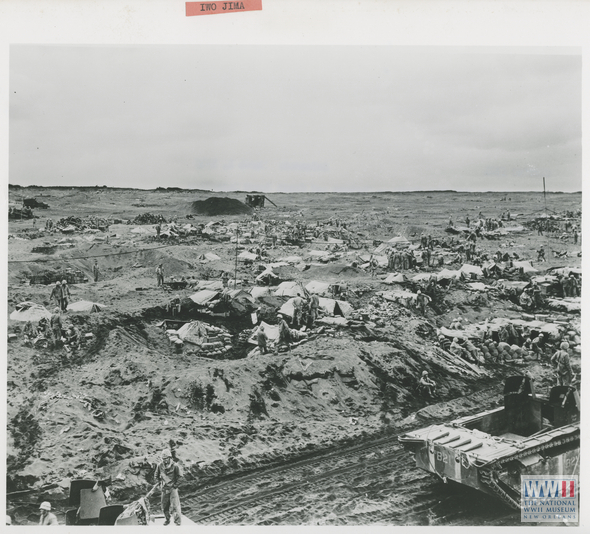 Dug In on the Iwo Jima Beach