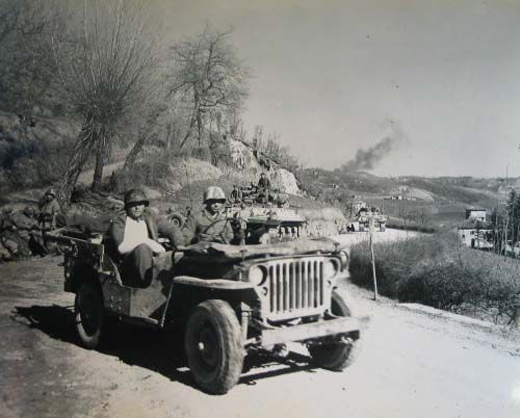 Wounded infantryman being evacuated