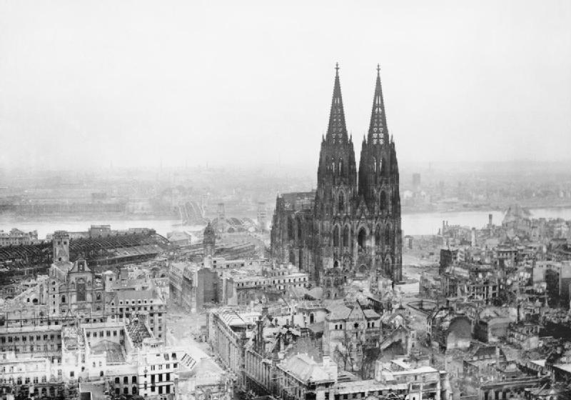 Cologne Cathedral stands intact