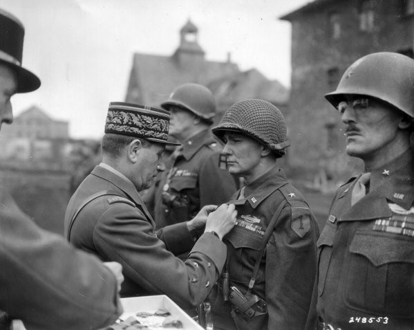 Receiving the Croix de Guerre