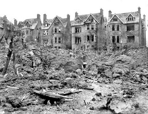 V-2 Bomb Damage at Arkwright Gardens