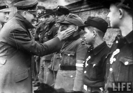 Adolf Hitler Touches the Face a <i>Hitlerjugend</i>