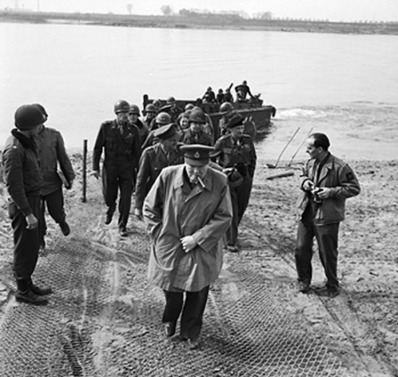 Churchill on the East Bank of the Rhine