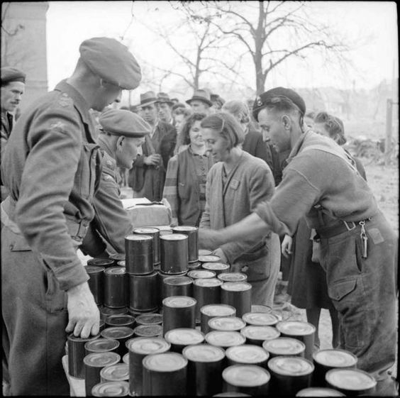 Rations Being Handed Out to Displaced German Civilians