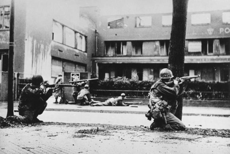 Fighting in Mannheim, Germany