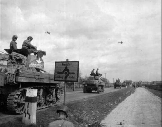 Stuart Tanks on the Autobahn near Frankfort