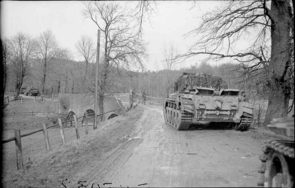 British Tanks Advance Toward Osnabruck