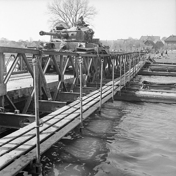 crossing the Weser at Petershagen