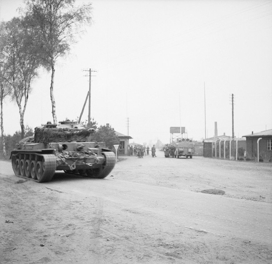 A Comet Tank at Bergen Belsen Camp