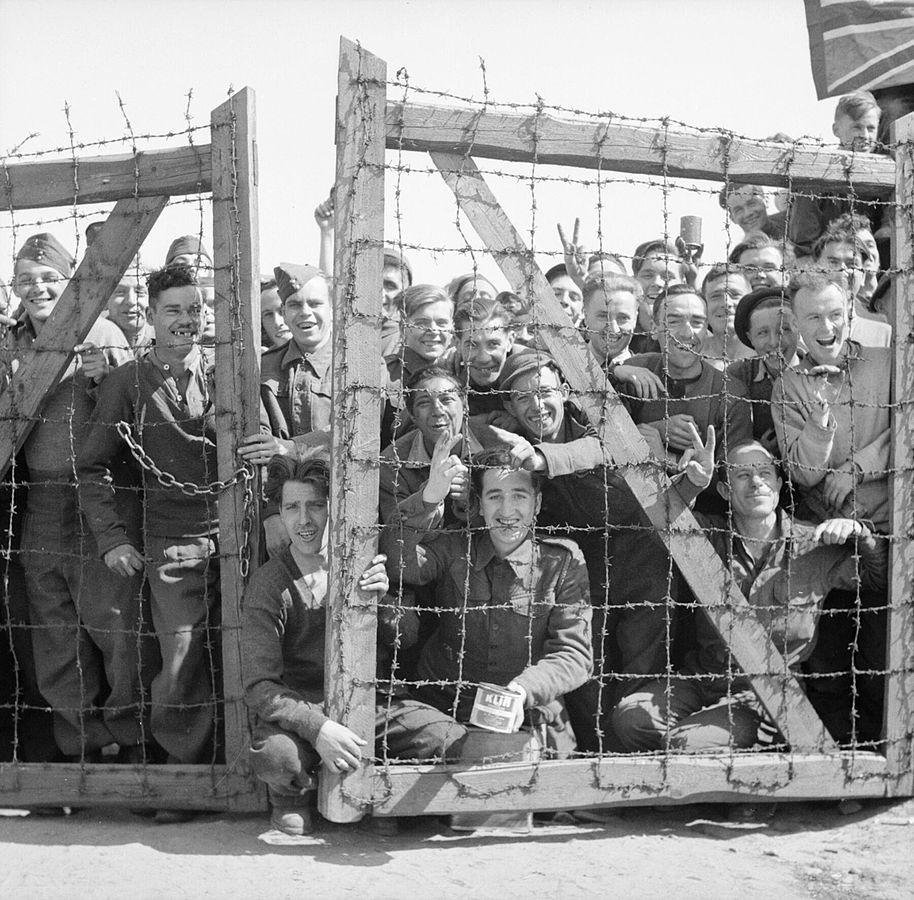 POWs Welcoming Their Liberators