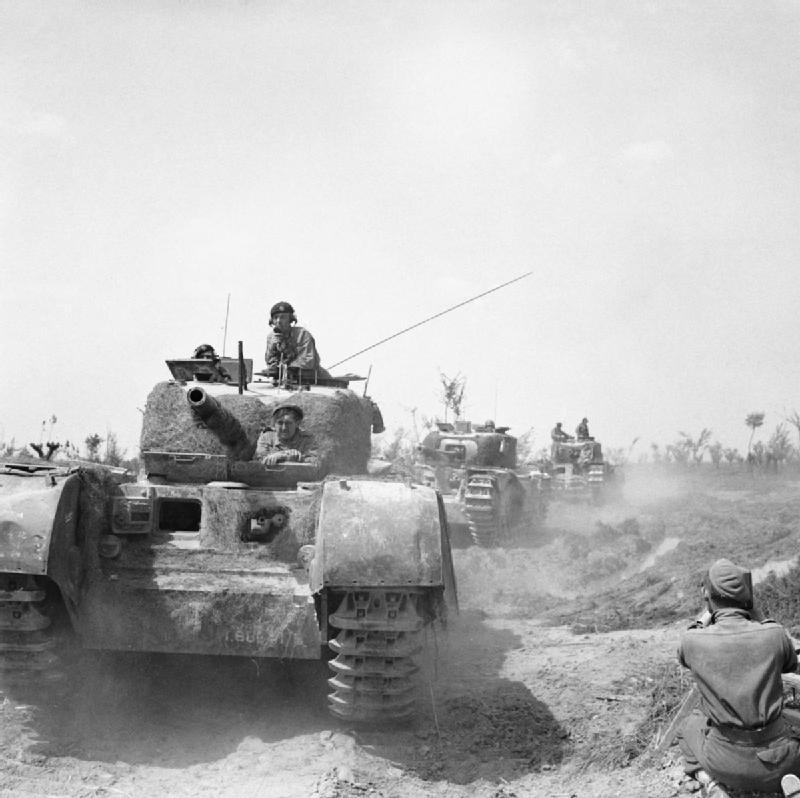 Churchill Tanks near Argenta, Italy