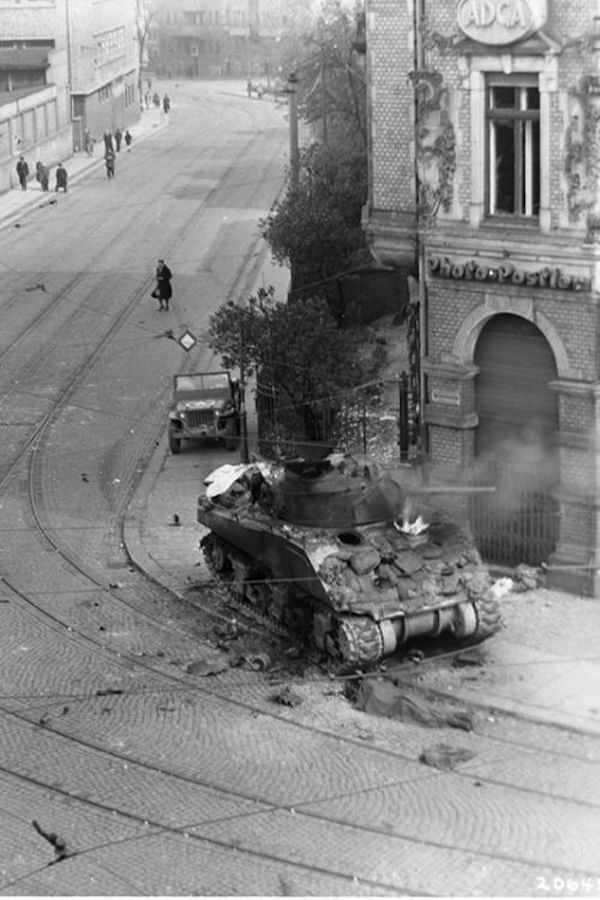 M4 Tank Burning in Leipzig