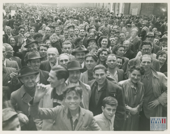 Italians in a square in Bologna