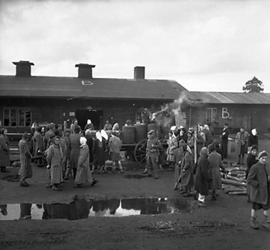 Food Distribution to Former Inmates of Bergen-Belsen