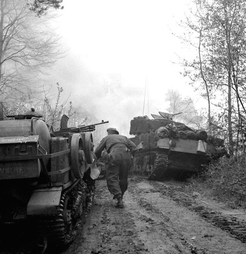 Canadians Advancing South of Hatten, Germany