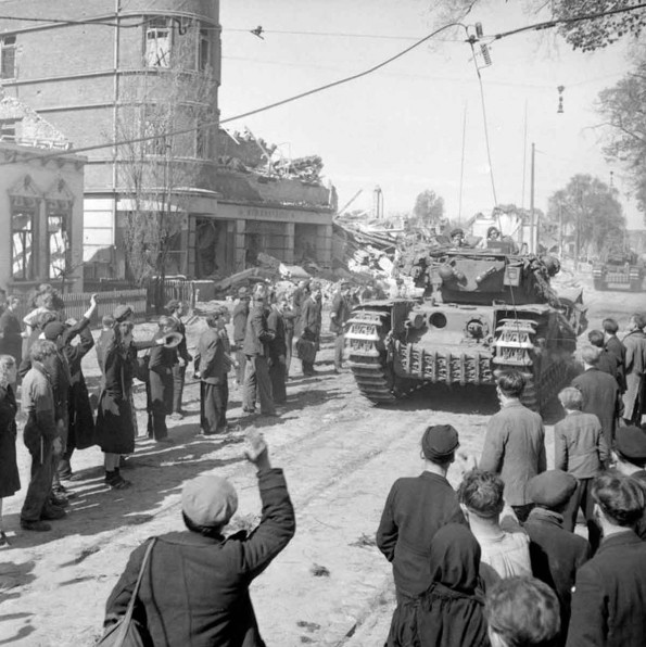 Welcoming the Arrival of British Tanks