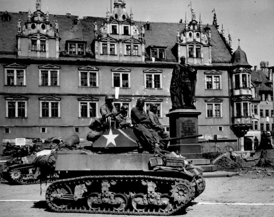 crew of a M3 light tank taking a break