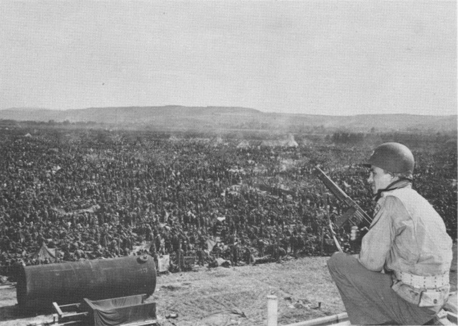 Guarding a Corner of a German POW Camp