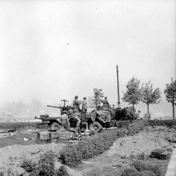 anti-aircraft guns in action