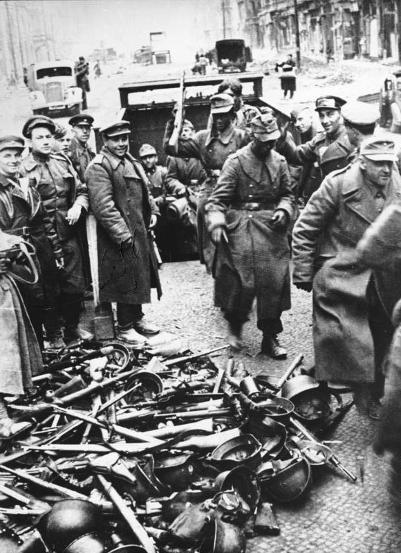 Germans Surrendering Weapons