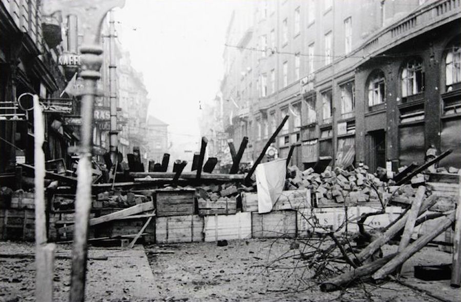 Barricades in Prague