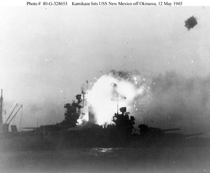 <i>USS New Mexico</i> Hit by <i>Kamikaze</i>