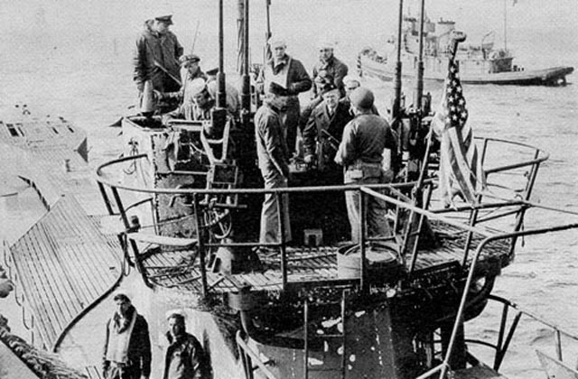 American Aboard Captured U-boat