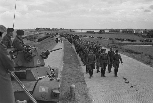 German POWs March out of Amsterdam