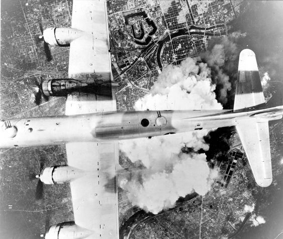 A B-29 over Osaka