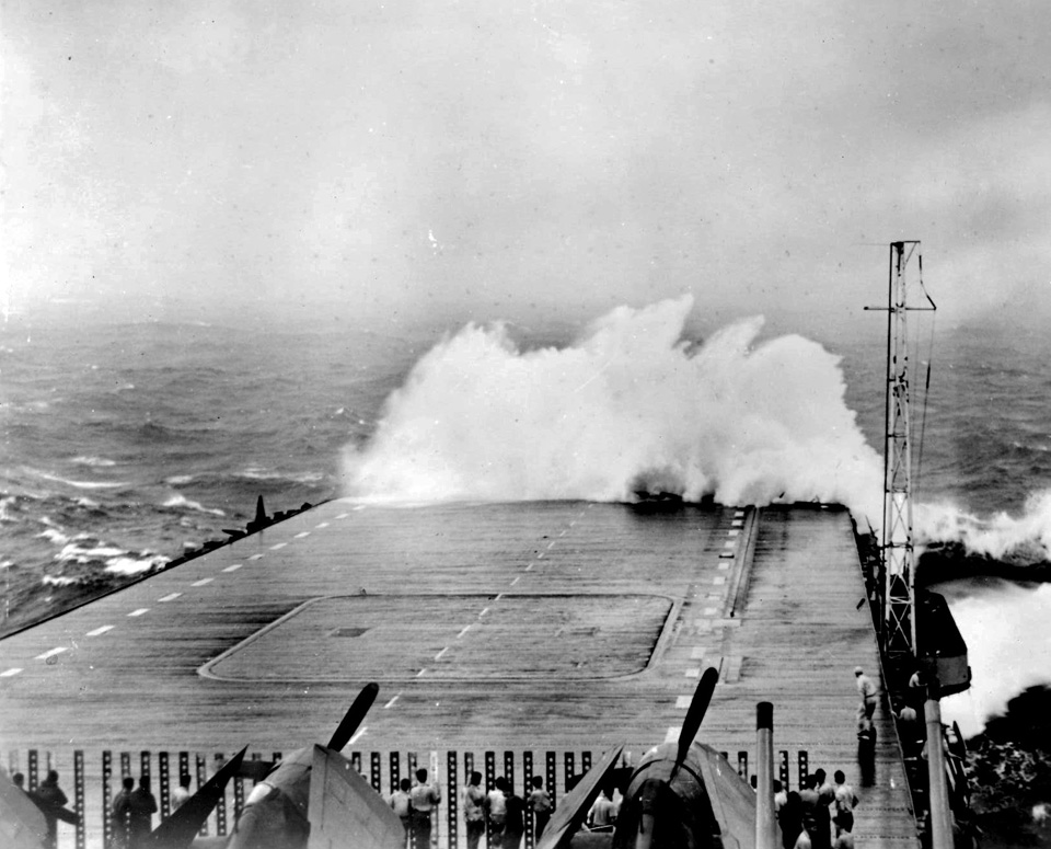 Onboard <i>Hornet</i> During a Typhoon