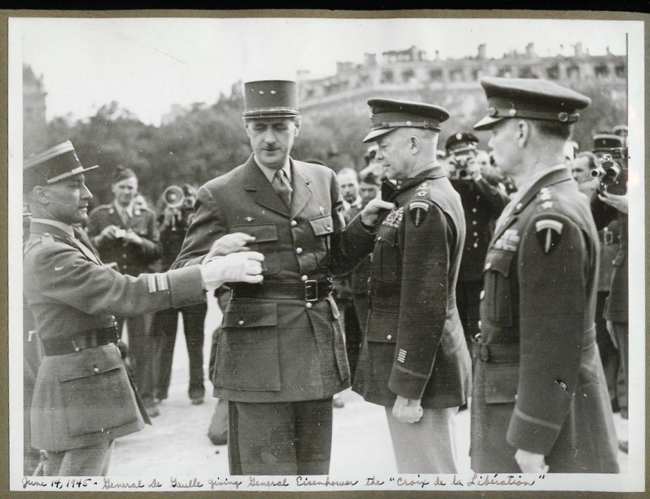 Eisenhower Awarded the Croix de la Liberation