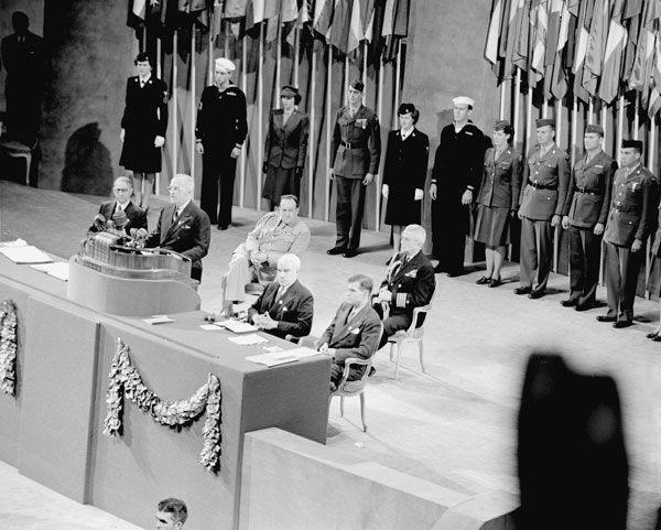 President Truman Addressing the Conference