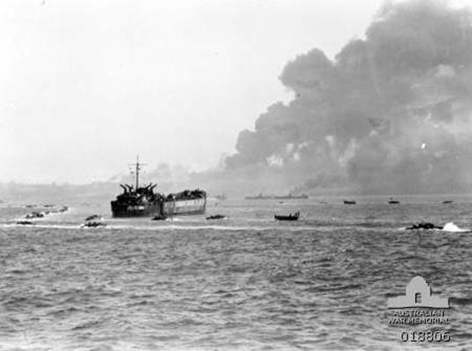 Landing Craft Taking Troops to Shore