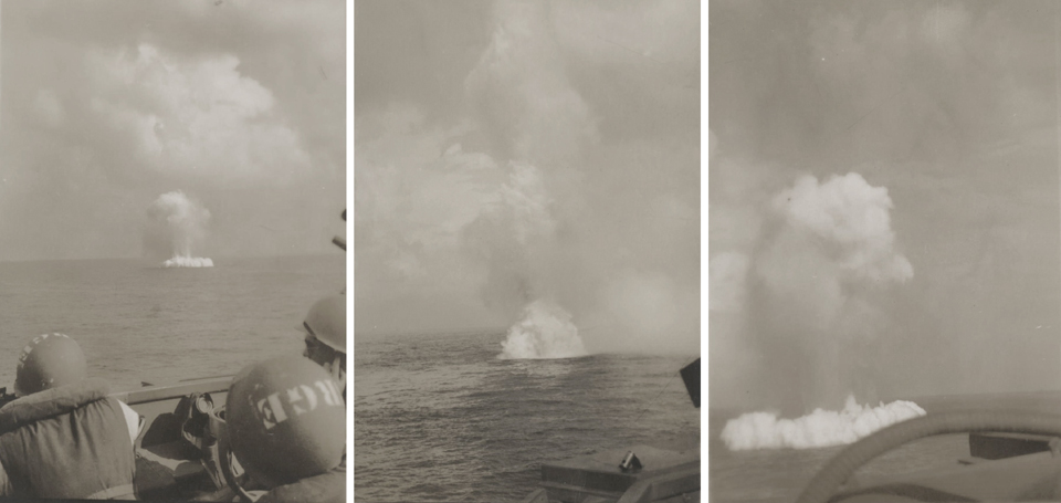 Exploding Mines off Okinawa