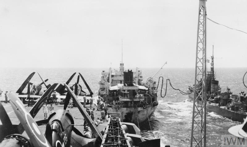 HMS <i>Formidable</i> Being Oiled At Sea