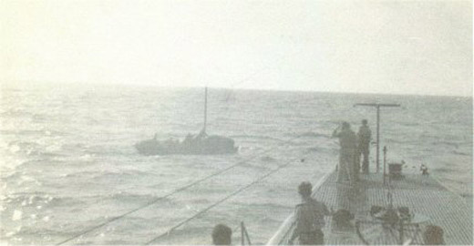 Navy PBY Lands near a Mine Field