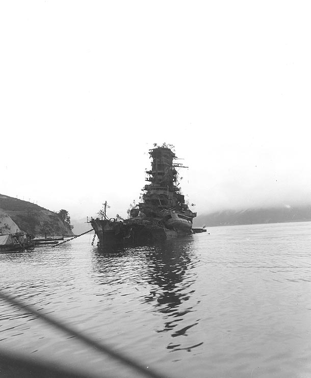 Japanese Battleship <i>Haruna</i> Under Attack