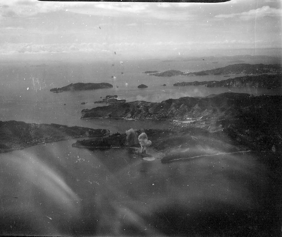 Aerial Photograph Showing Japanese Battleship <i>Ise</i>