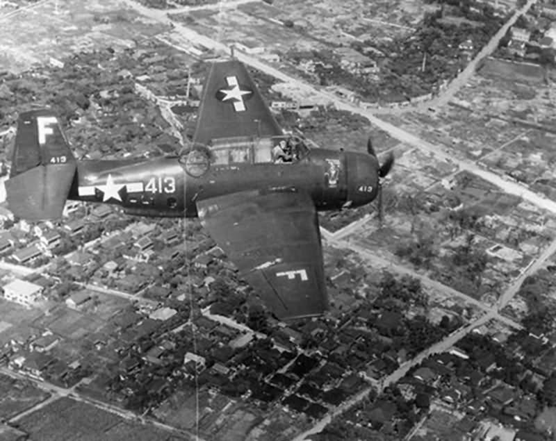 TBM Avenger over Japan