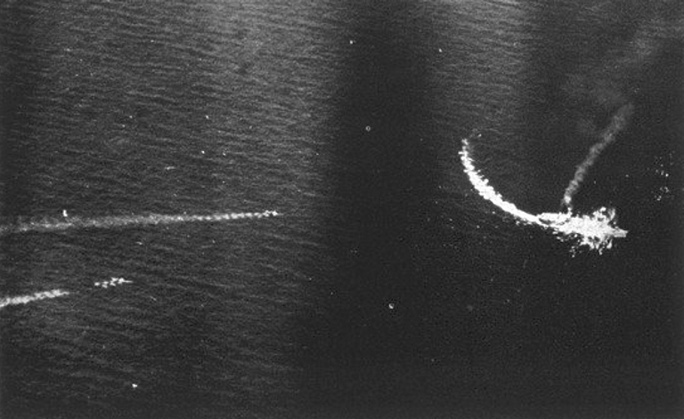 Attacking a Japanese Ship off Honshu