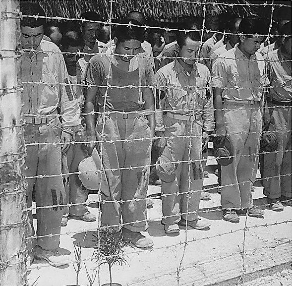 Japanese POWs Hearing Hirohito's Announcement of Surrender