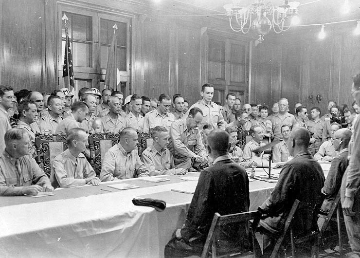 General Yamashita at Surrender Ceremony