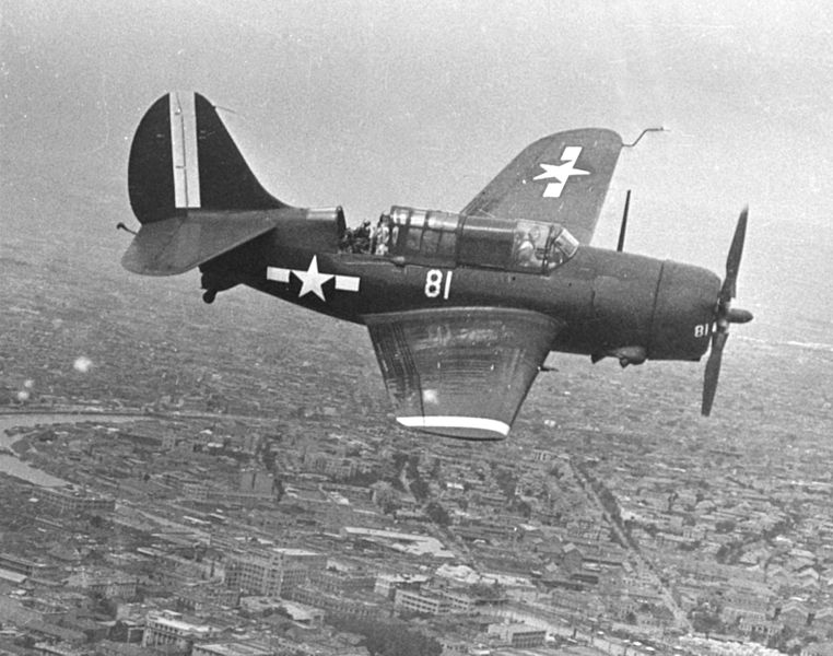 SB2C-5 Helldiver over Tianjin