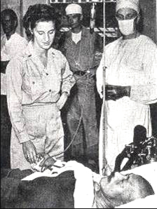 Tojo Being Treated by US Medical Personnel